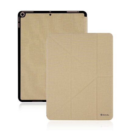 GNOVEL 素色含筆槽 2021 iPad 9 (10.2 吋) 多角度平板保護殼, 淺棕