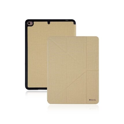 GNOVEL 素色含筆槽 2019 iPad mini 5 (7.9 吋) 多角度平板保護殼, 淺棕