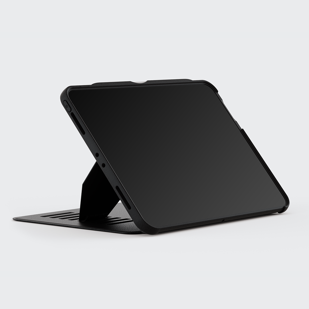 ZUGU case 可磁吸軍規 2021 iPad Pro 12.9吋 5代 皮革平板保護殼, 經典黑