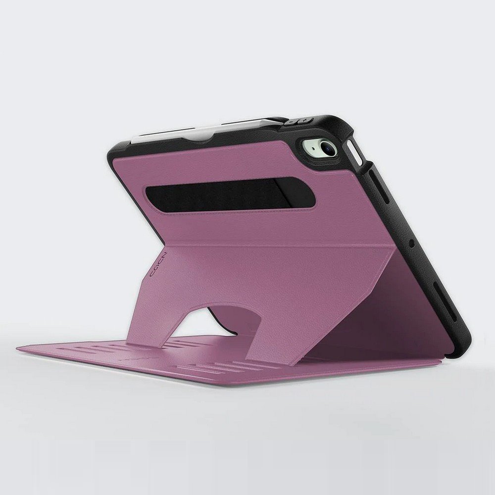 ZUGU case 可磁吸軍規 2024 iPad Air 6 (11 吋, M2) 皮革平板保護殼, 紫色：圖片 1