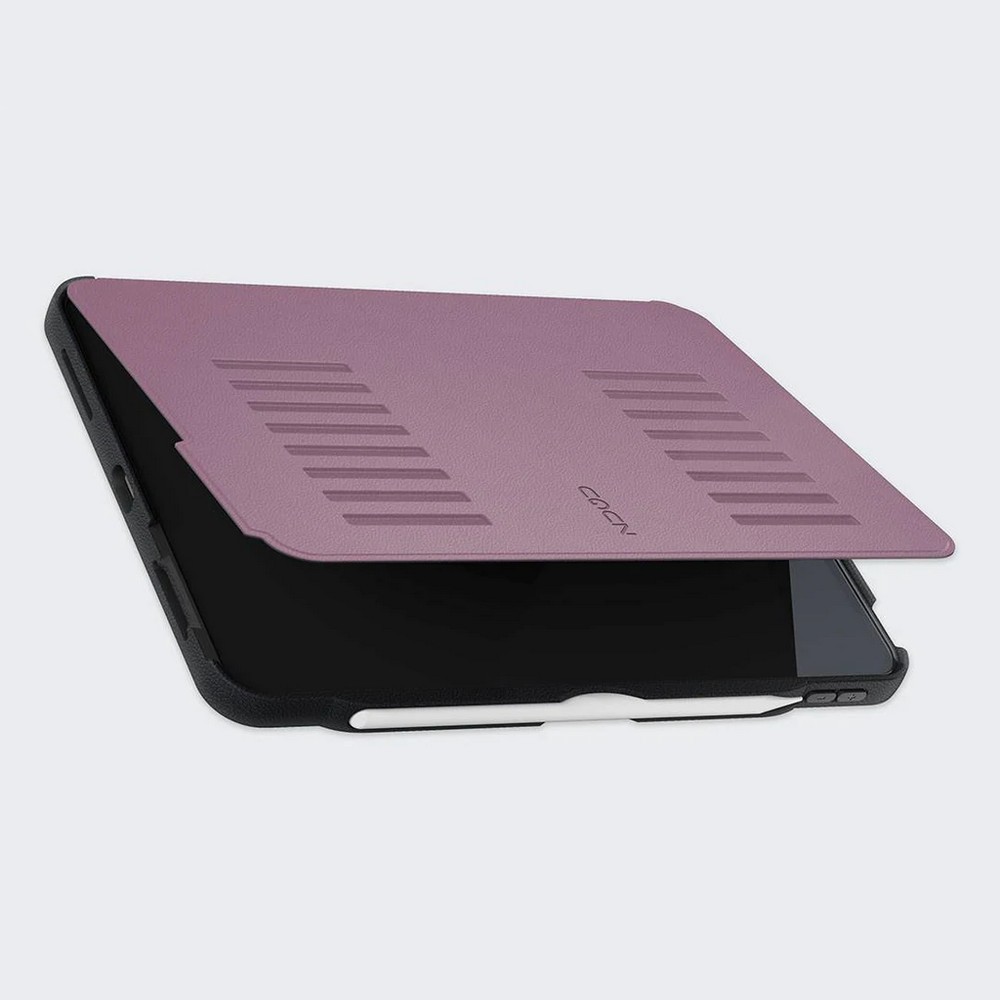 ZUGU case 可磁吸軍規 2024 iPad Air 6 (11 吋, M2) 皮革平板保護殼, 紫色：圖片 4