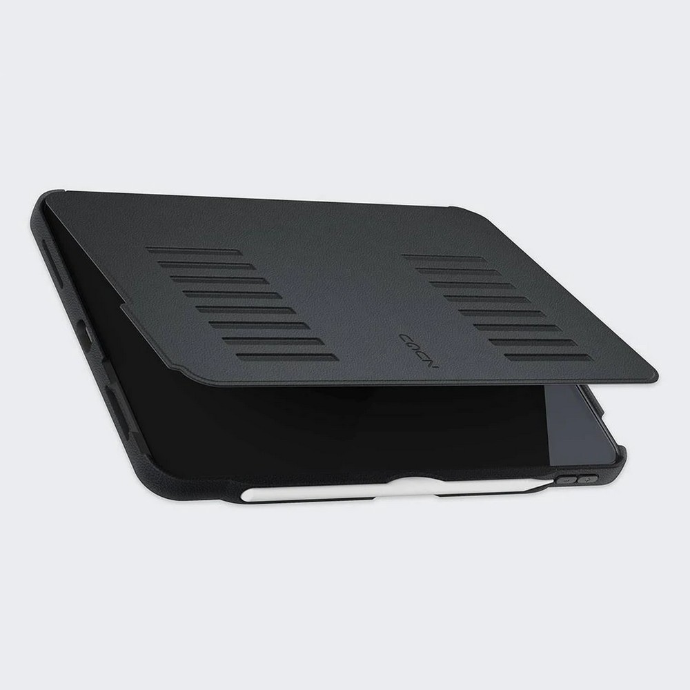 ZUGU case 可磁吸軍規 iPad Air 11 吋 (第 7 代，2025，M3) 皮革平板保護殼, 經典黑：圖片 2