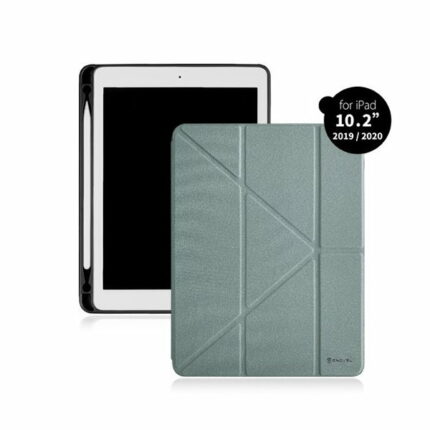 GNOVEL 素色含筆槽 2021 iPad 9 (10.2 吋) 多角度平板保護殼, 湖水綠