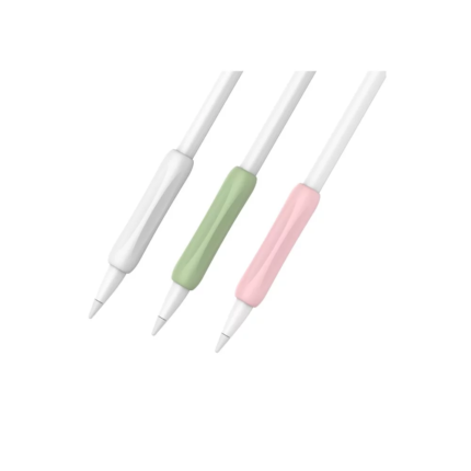 AHAStyle 防滑握筆套 Apple Pencil 2代 矽膠筆套, 白/綠/粉