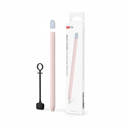 AHAStyle 撞色 Apple Pencil 1代 矽膠筆套, 粉/淺藍