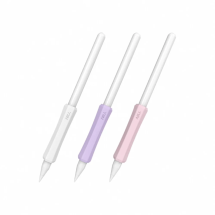 AHAStyle NIU 防滑握筆套 Apple Pencil Pro 矽膠筆套, 白/紫/粉