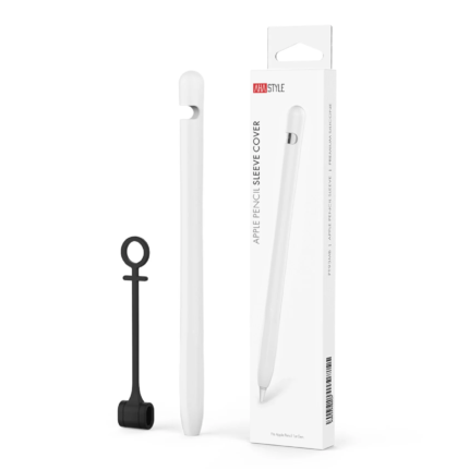 AHAStyle 超薄連體式 Apple Pencil 1代 矽膠筆套, 白