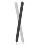AHAStyle 莫蘭迪色系 2入 Apple Pencil 2代 矽膠筆套, 黑/白