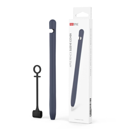 AHAStyle 超薄連體式 Apple Pencil 1代 矽膠筆套, 午夜藍