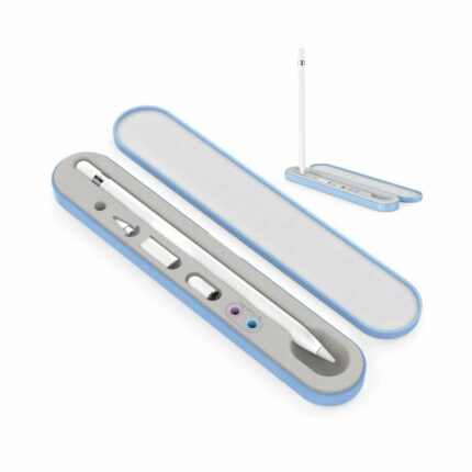 AHAStyle 磁吸 5合1 Apple Pencil 1代 收納筆盒, 淺藍色