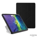 Pipetto Origami TPU 2024 iPad Air 6 (11 吋, M2) 多角度支架保護殼, 黑