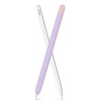AHAStyle 撞色 Apple Pencil Pro 矽膠筆套, 紫/粉