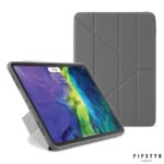 Pipetto Origami TPU iPad Air 10.9 吋 (第 5 代，2022，M1) 多角度支架保護殼, 灰