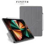 Pipetto Origami Pencil iPad Pro 12.9 吋 (第 6 代，2022，M2) 含筆槽保護殼, 灰