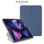 Pipetto Origami TPU 2018 iPad Pro 11吋 1代 多角度支架保護殼, 海軍藍