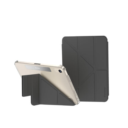 SwitchEasy Origami NUDE iPad mini 8.3 吋 (第 7 代，2024，A17 Pro) 全方位透明背蓋保護套, 黑