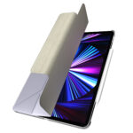 SwitchEasy Origami NUDE iPad Pro 12.9 吋 (第 5 代，2021，M1) 全方位透明背蓋保護套, 阿拉斯加藍：圖片 2