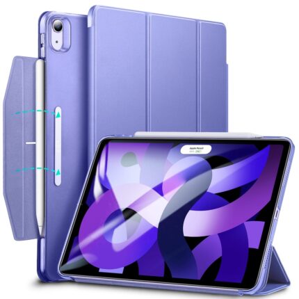 ESR 悅色全透 2022 iPad Air 5 (10.9 吋) 含磁扣平板保護套, 薰衣草紫