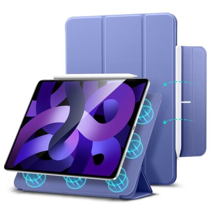 ESR 億色 優觸聰穎雙面夾 iPad Air 11 吋 (第 7 代，2025，M3) 含磁扣平板保護套, 薰衣草紫
