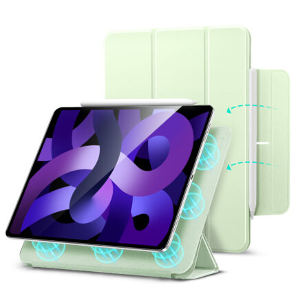 ESR 億色 優觸聰穎雙面夾 iPad Pro 11 吋 (第 4 代，2022，M2) 含磁扣平板保護套, 清新綠