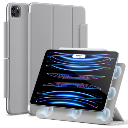 ESR 億色 優觸聰穎雙面夾 iPad Pro 11 吋 (第 1 代，2018) 含磁扣平板保護套, 太空灰