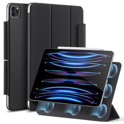 ESR 億色 優觸聰穎雙面夾 iPad Pro 11 吋 (第 1 代，2018) 含磁扣平板保護套, 魔力黑