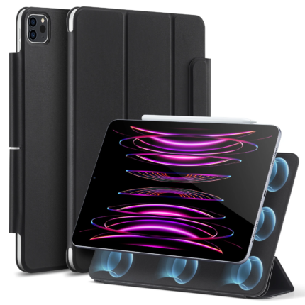 ESR 億色 優觸聰穎雙面夾 iPad Pro 12.9 吋 (第 3 代，2018) 含磁扣平板保護套, 魔力黑