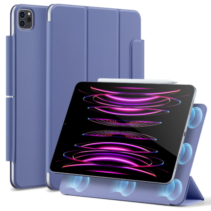 ESR 億色 優觸聰穎雙面夾 iPad Pro 12.9 吋 (第 6 代，2022，M2) 含磁扣平板保護套, 薰衣草紫