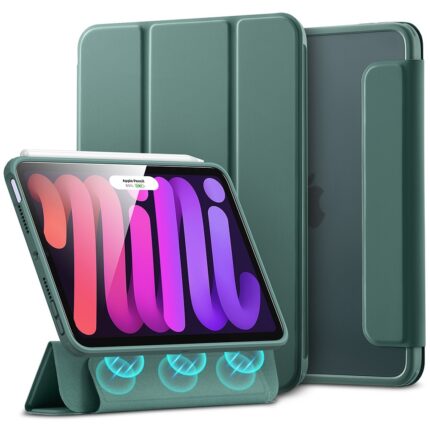 ESR 優觸巧拼 2024 iPad mini 7 (8.3 吋) 可拆式含磁扣平板保護套, 半透綠