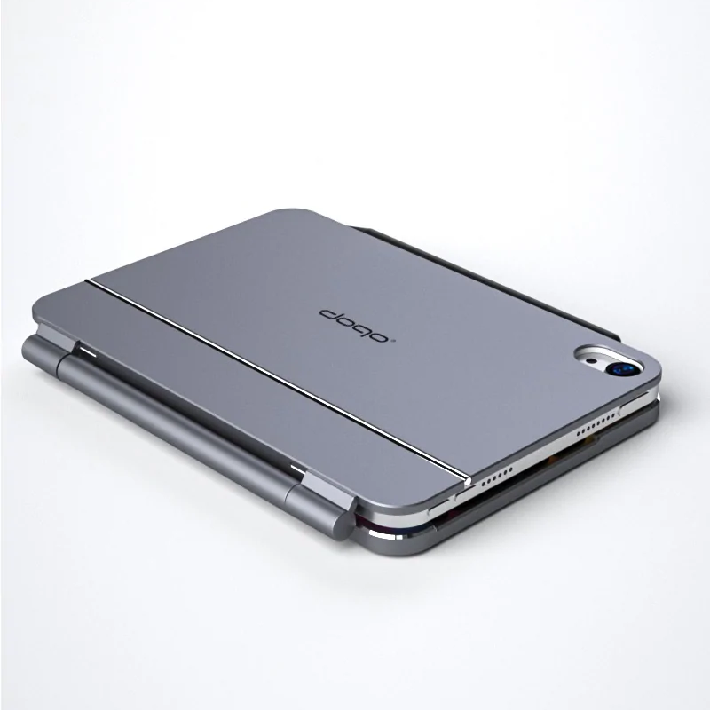 doqo 巧控磁吸式 iPad mini 8.3 吋 (第 7 代,2024) 鍵盤保護殼 - 繁體, 太空灰
