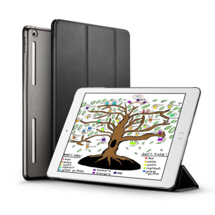 ESR 億色 悅色全透 iPad 9.7 吋 (第 5 代，2017) 平板保護套, 黑