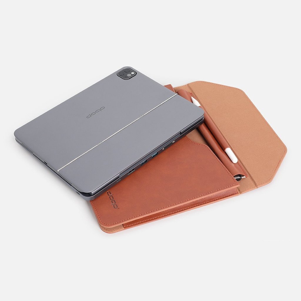 doqo 3 巧控含 HUB 2022 iPad Air 5 (10.9 吋) 鍵盤保護殼 - 繁體, 太空灰