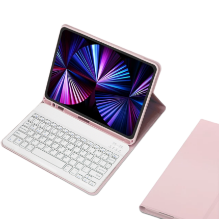 YOMIX 聰穎鍵盤 iPad 11 吋 (第 11 代，2025，A16) 含筆槽保護殼 - 繁體, 粉