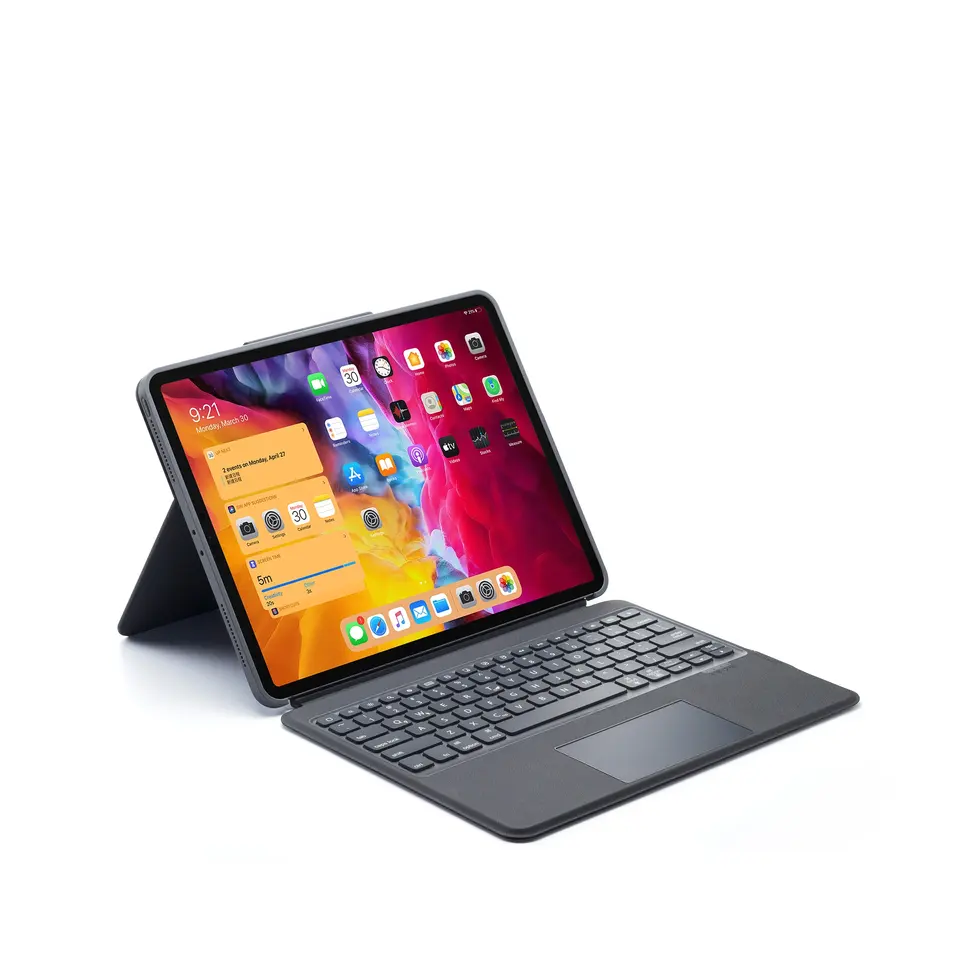 Mltix Combo Touch 可拆式 2021 iPad Pro 12.9吋 5代 鍵盤保護殼, 極致灰