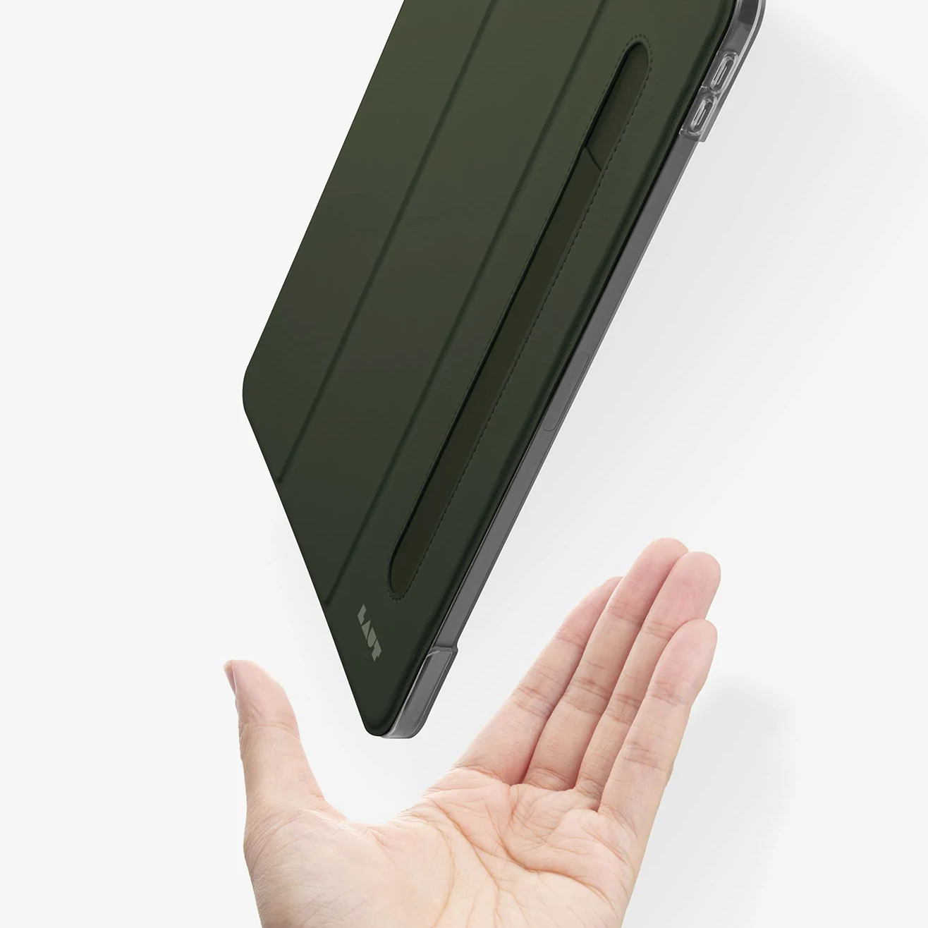 LAUT PRESTIGE Folio 軍規蜂巢 2017 iPad Pro 10.5 吋 耐衝擊含筆槽保護套, 灰
