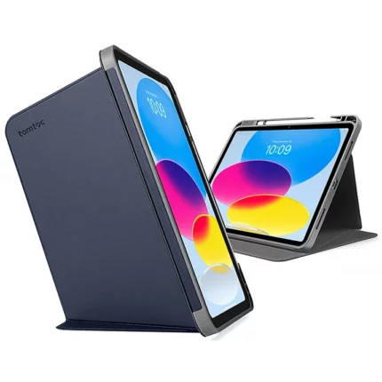 tomtoc 直立式 2022 iPad 10 (10.9 吋) 多角度軍規保護套, 深藍