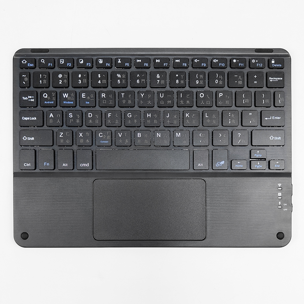 Mltix 觸控板聰穎鍵盤 2019 iPad 7 (10.2 吋) 含筆槽保護殼, 黑