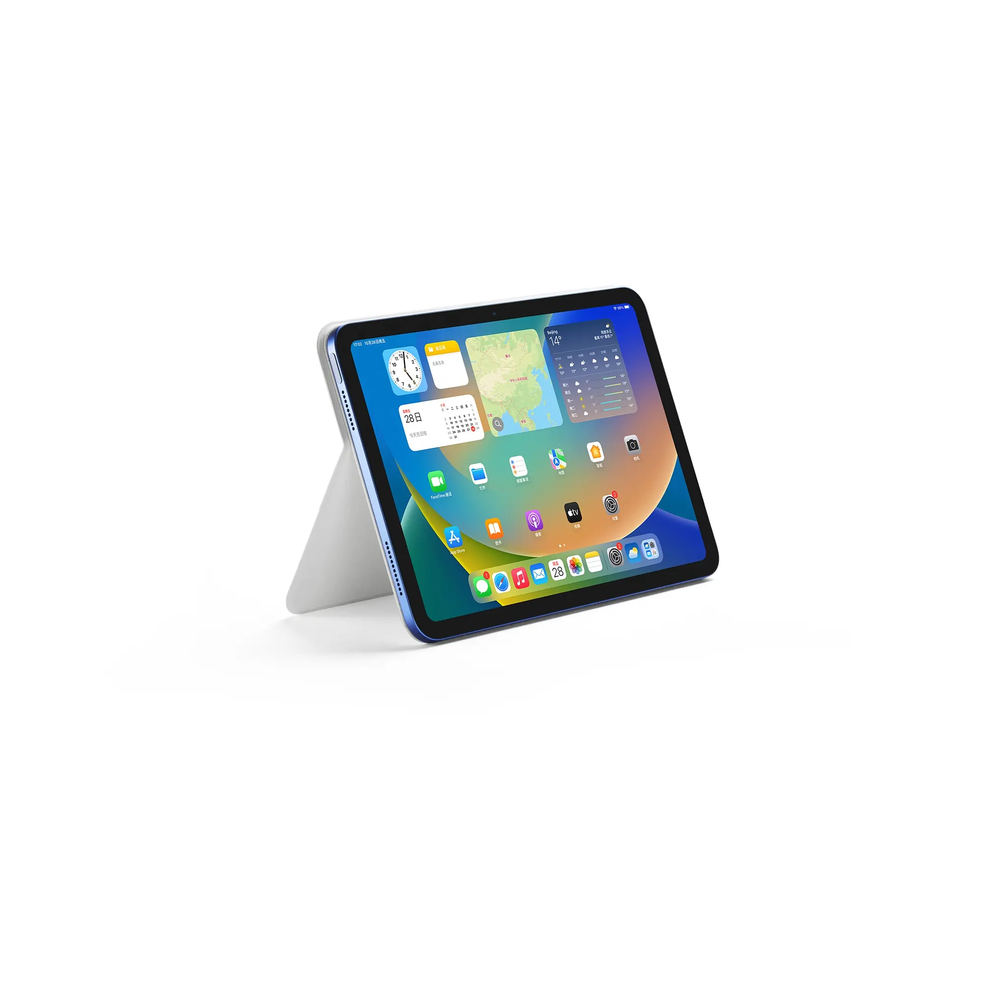 MLTIX 巧控鍵盤雙面夾 2022 iPad 10 (10.9 吋) 磁吸式保護套 - 繁體, 白