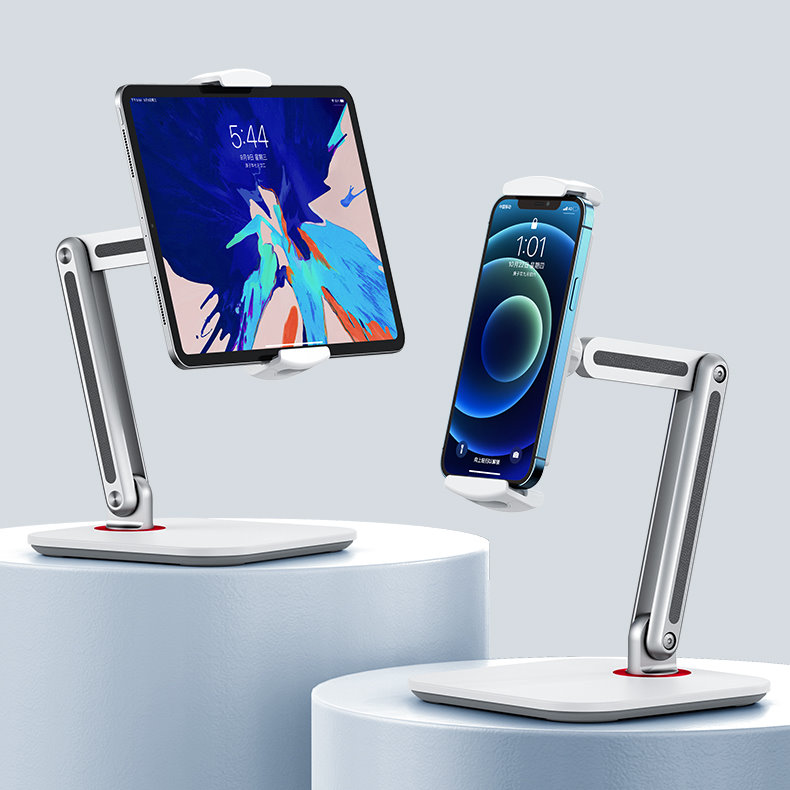 JOPREE X38 夾式雙軸可調整 12.9吋 以下通用 iPad 桌面支架, 黑