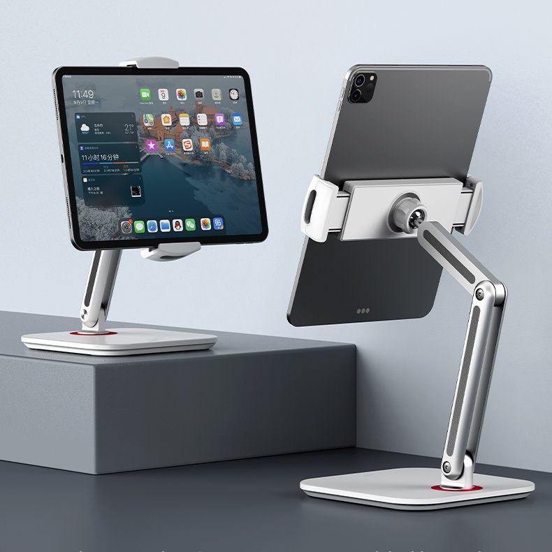 JOPREE X38 夾式雙軸可調整 12.9吋 以下通用 iPad 桌面支架, 黑