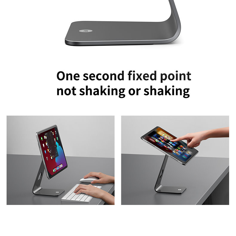 JOPREE X43 磁吸式 iPad Air 13 吋 (第 2 代,2025,M3) 金屬桌面支架, 太空灰