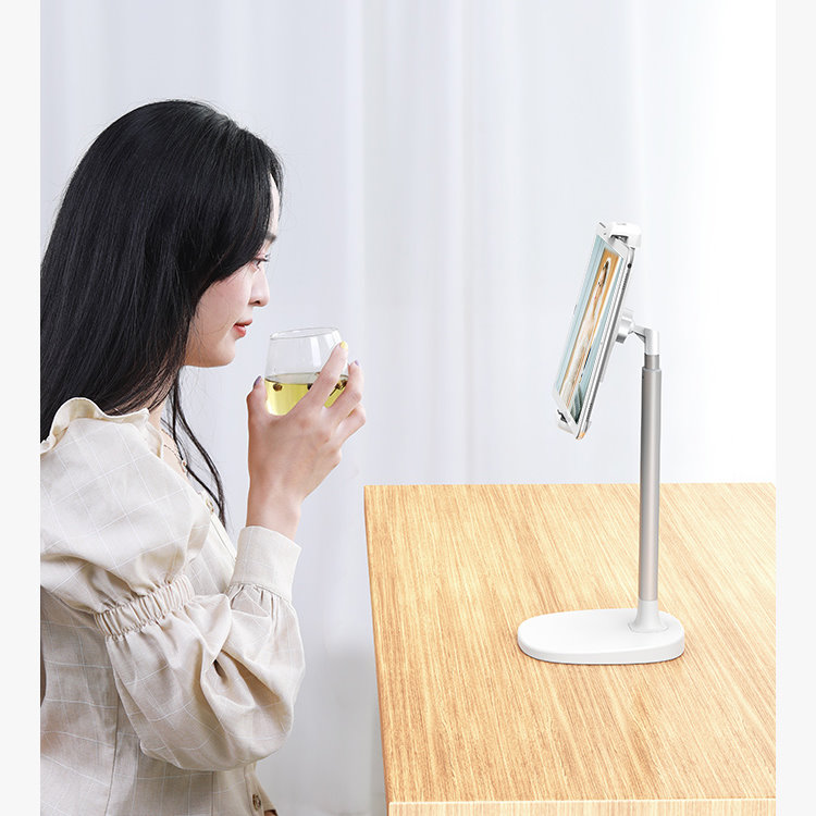 JOPREE X8 夾式高度可伸縮 12.9吋 以下通用 iPad 桌面支架, 白