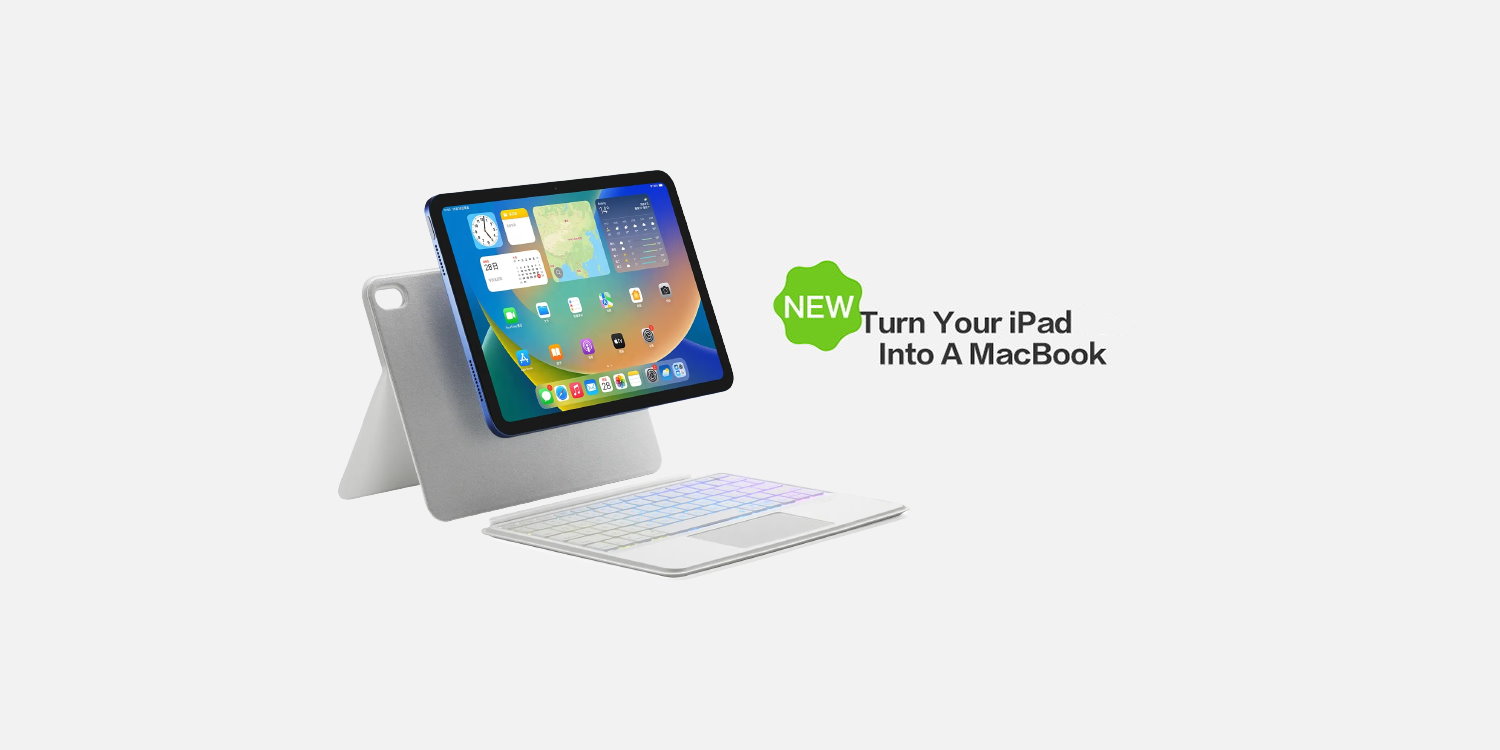 MLTIX 巧控鍵盤雙面夾 2022 iPad 10 (10.9 吋) 磁吸式保護套 - 繁體, 白