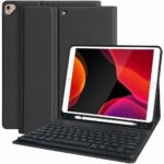 MLTIX 聰穎鍵盤 iPad Air 9.7 吋 (第 2 代，2014) 含筆槽保護殼 - 繁體, 黑
