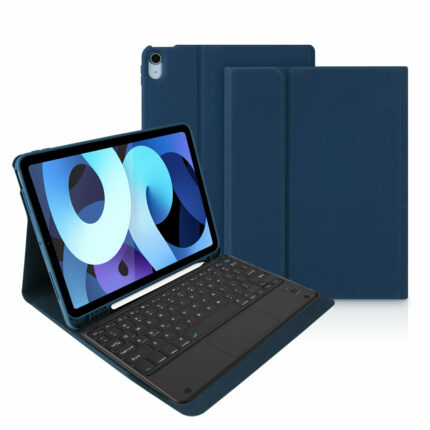 MLTIX 觸控板聰穎鍵盤 iPad 10.9 吋 (第 10 代，2022) 含筆槽保護殼 - 繁體, 深藍色