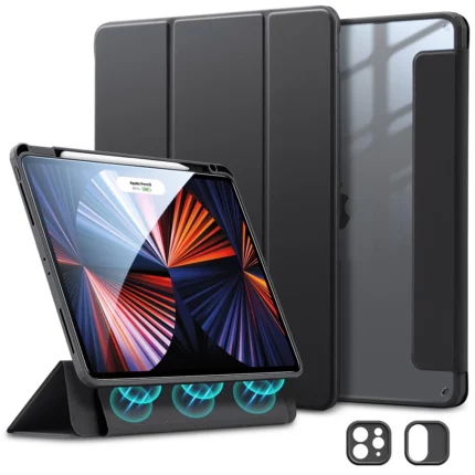 ESR 優觸巧拼 2018 iPad Pro 12.9吋 3代 可拆式含筆槽平板保護套, 黑