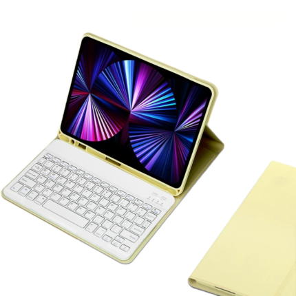 YOMIX 聰穎鍵盤 2022 iPad Air 5 (10.9 吋) 含筆槽保護殼 - 繁體, 黃
