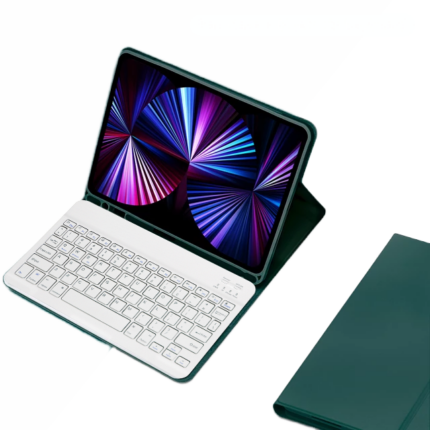 YOMIX 聰穎鍵盤 2021 iPad Pro 11 吋 3代 含筆槽保護殼 - 繁體, 深綠