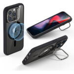 ESR 億色 巧匯軍規 iPhone 15 Pro (6.1 吋，2023) MagSafe 鏡頭支架款軍規手機保護殼 - HaloLock, 黑邊剔透白：圖片 2