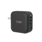 hoda 四孔 GaN 氮化鎵 100W PD/QC 快速充電器 + 100W Type-C to USB-C 充電線, 黑：圖片 2